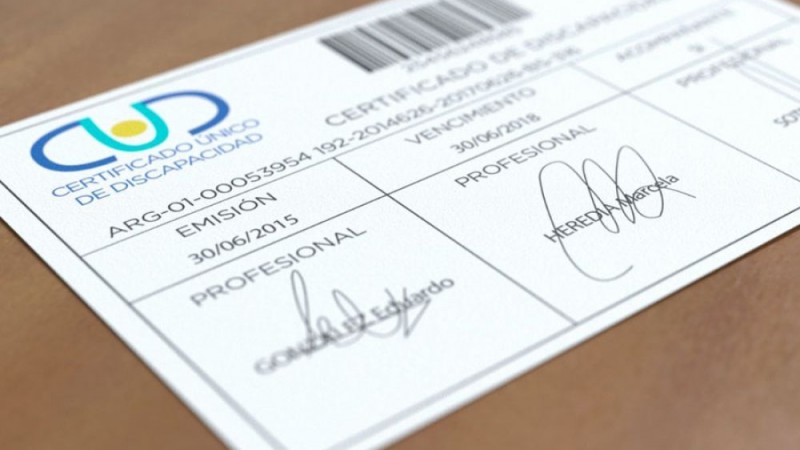 Extienden por un año el vencimiento de los certificados de discapacidad